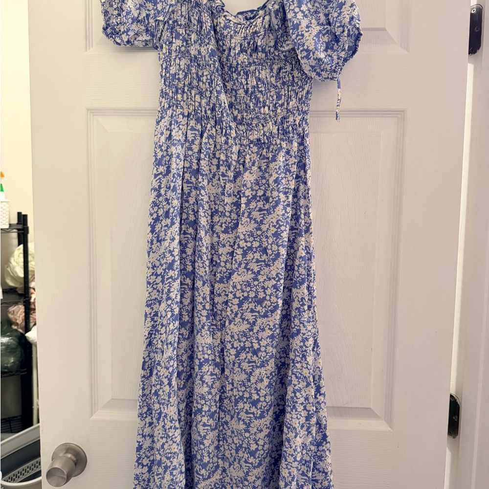 Floral Blue Maxi Dress